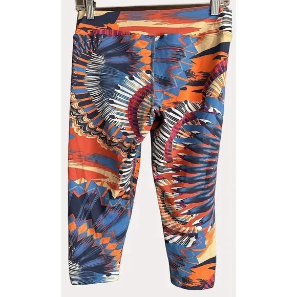 Donajo Geometric Print Cropped Yoga Pants Leggings 2 bp - Picture 3 of 4